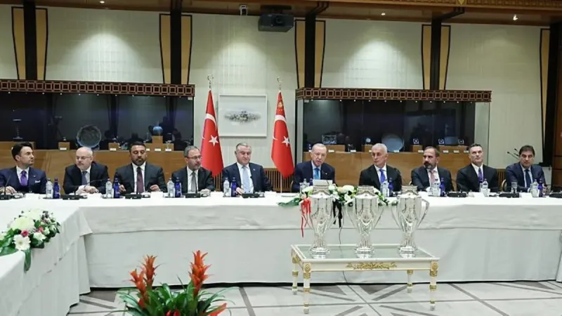 Başkan Erdoğan Süper Lig'e yükselen kulüpleri kabul etti