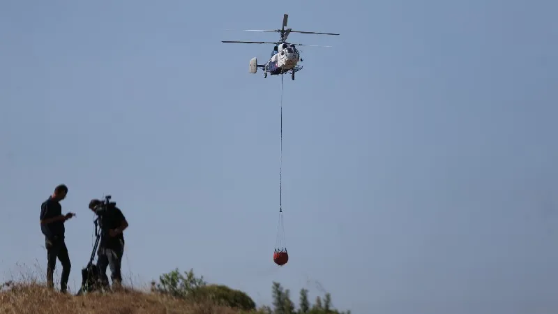 Çanakkale'de Korkutan Yangın! Tarım Arazisi Alevlere Teslim