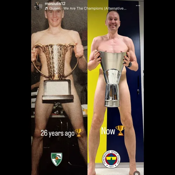 Fenerbahçe'de Şok! Antrenörden Olay Çıplak Kupa Pozu!