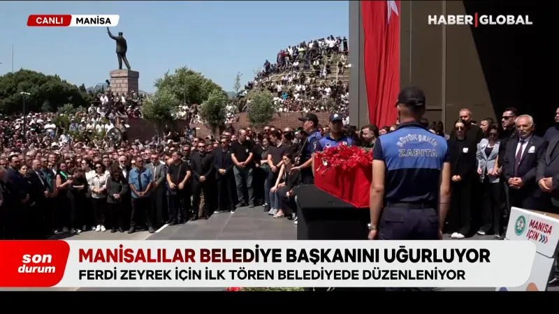 Ferdi Zeyrek için ilk tören: Manisalılar belediye başkanını uğurladı! Özgür Özel gözyaşları içinde konuşmakta güçlük çekti