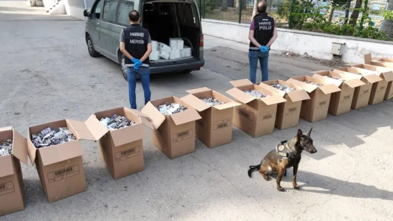Mersin'de 387 bin 464 uyuşturucu hap ele geçirildi