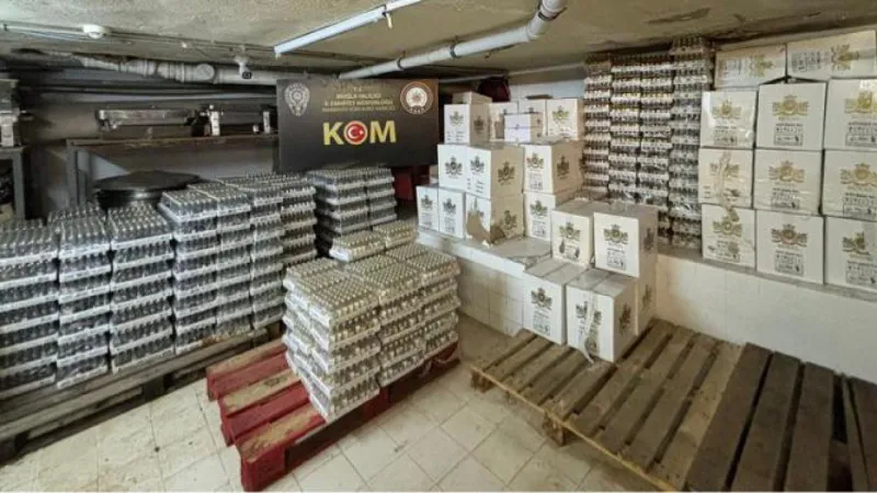 Muğla'da Rekor Kaçak İçki Baskını! Şişeler Nereye Gidiyordu?