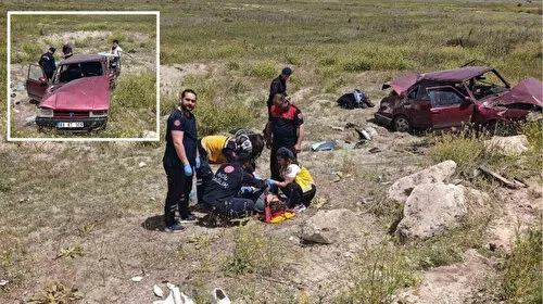 Burdur'da Şok Kaza! Otomobil Şarampole Yuvarlandı: 5 Yaralı