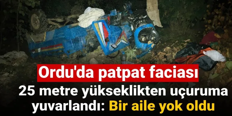 Ordu'da Faciada Aile Yok Oldu! Patpat Uçuruma Yuvarlandı