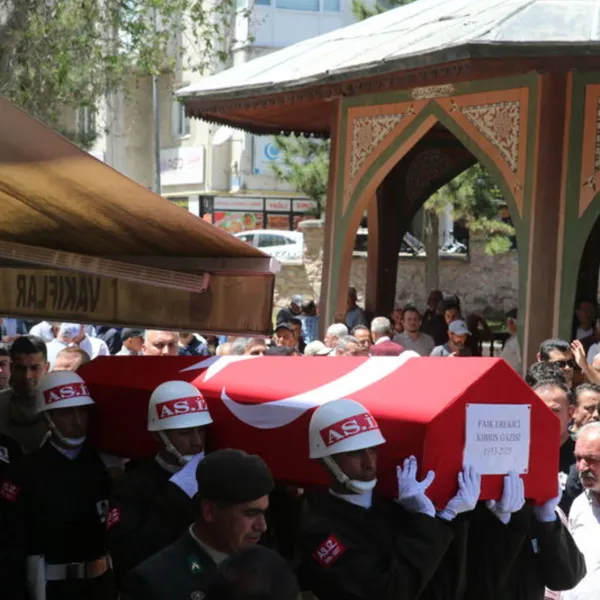 Tokat'ta Kıbrıs gazisine veda