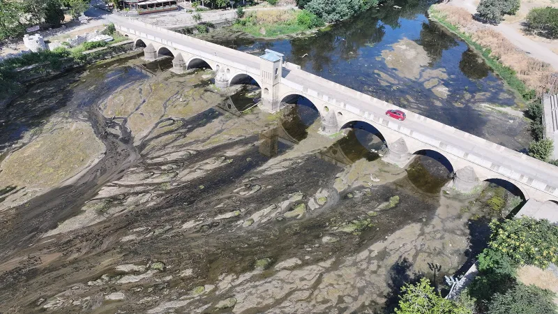 Tunca Nehri Kurudu Mu? Edirne'de Şok Eden Görüntüler!