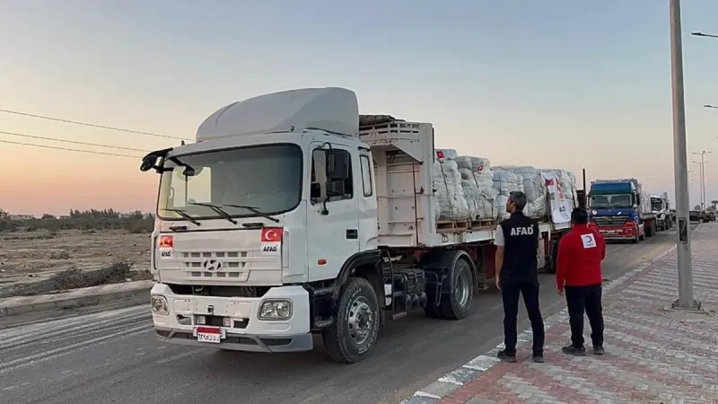 Yardım tırları Gazze'ye girdi! AFAD açıkladı: 17 tır gıda 3 tır battaniye ve çadır yardımları bugün teslim edilecek